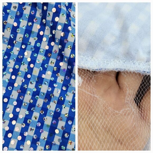 🩵Wizard of Oz Sequin Dorothy Wig & Costume Youth Medium 8-10 - Picture 12 of 15